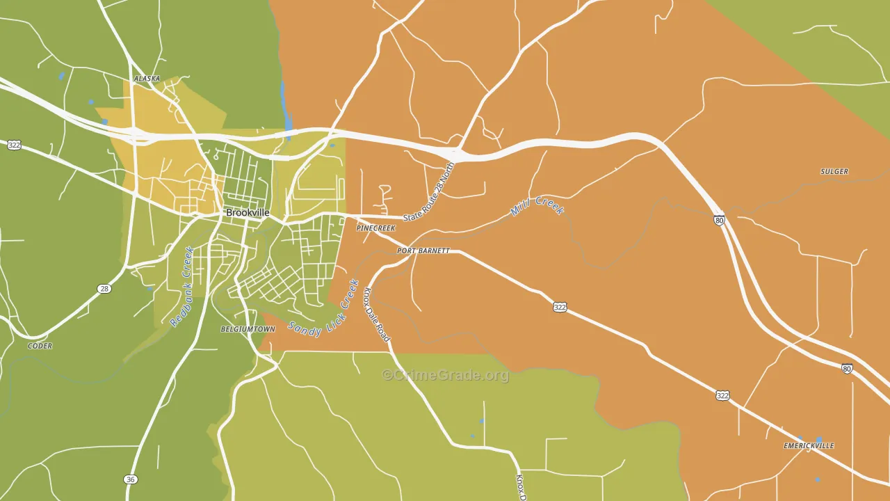 Port Barnett, PA Map of Assault Rates