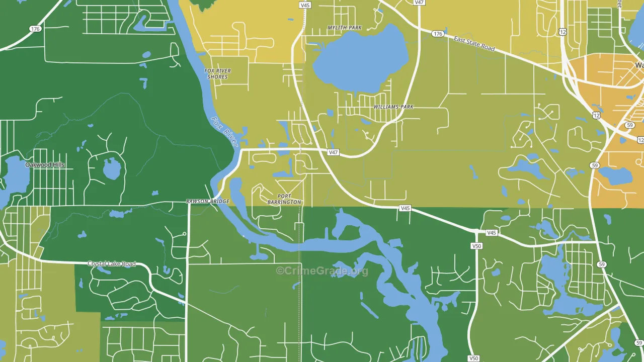 Port Barrington, IL Map of Assault Rates