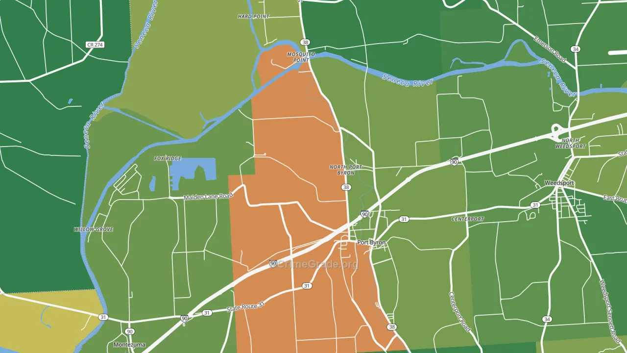 Port Byron, NY Map of Assault Rates