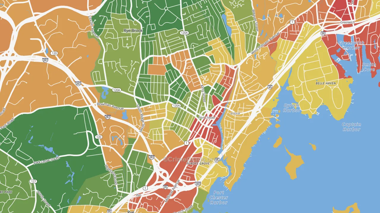 Port Chester, NY Map of Assault Rates