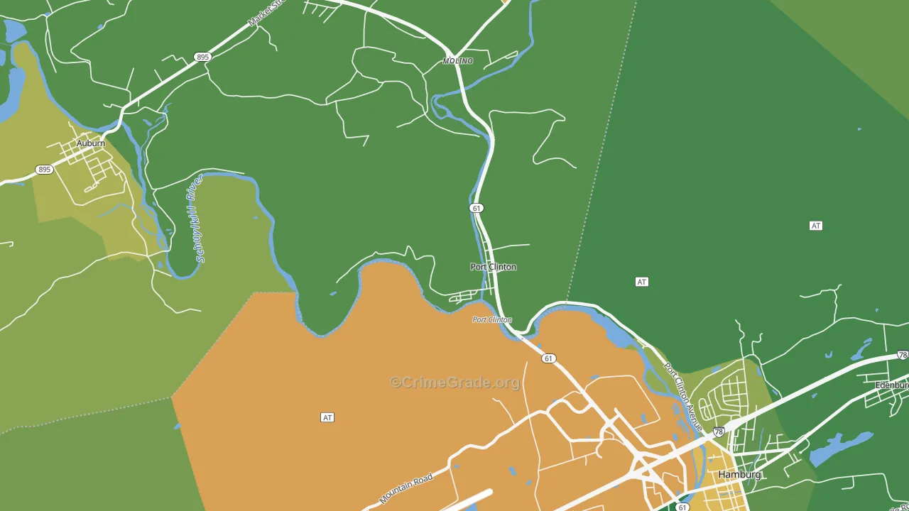 Port Clinton, PA Map of Assault Rates