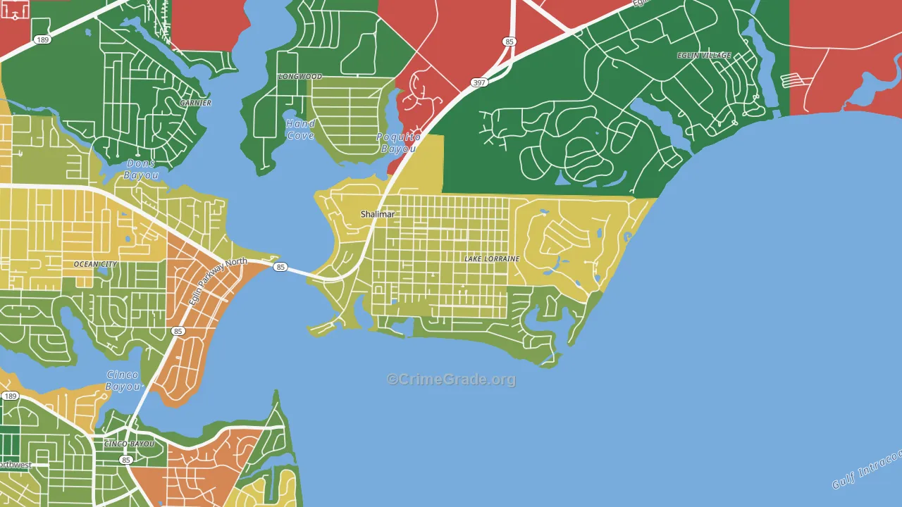 Port Dixie, Lake Lorraine, FL Map of Assault Rates