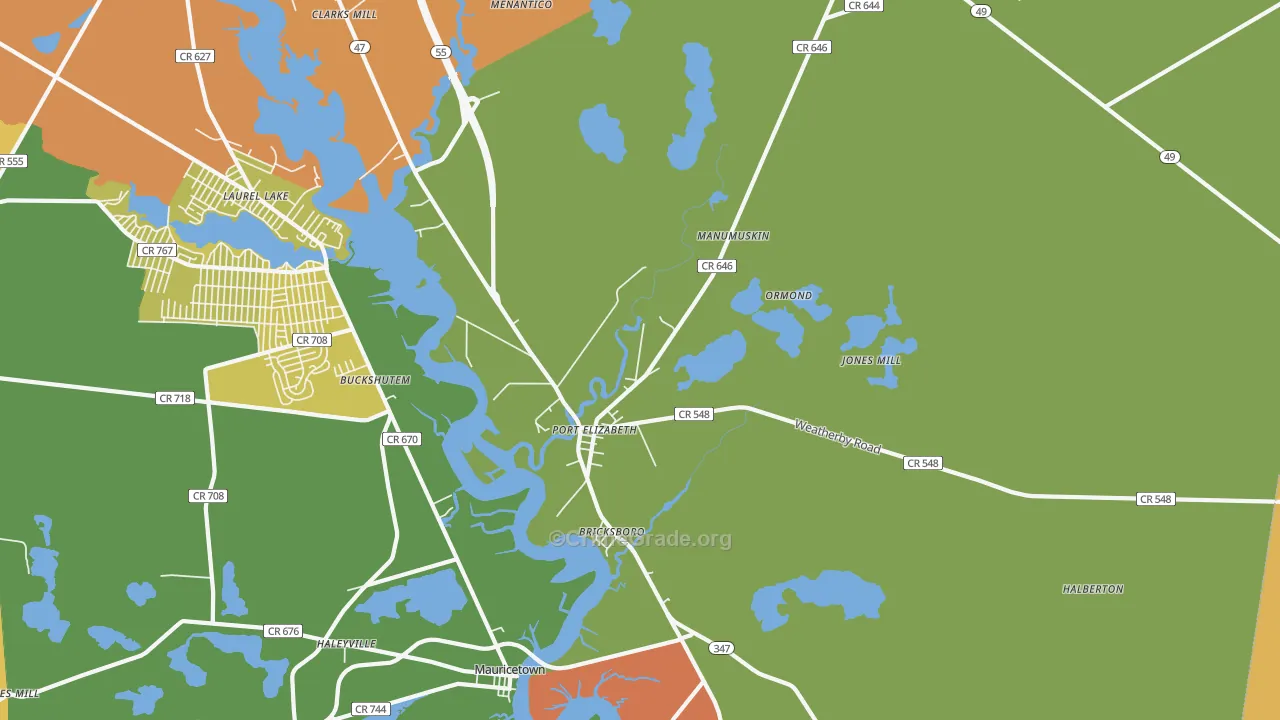 Port Elizabeth, NJ Map of Assault Rates