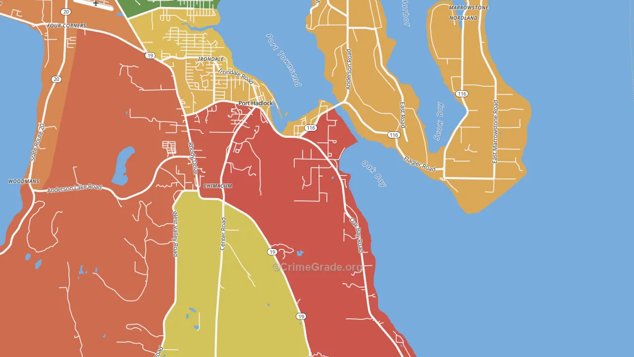 Port Hadlock, WA Map of Assault Rates