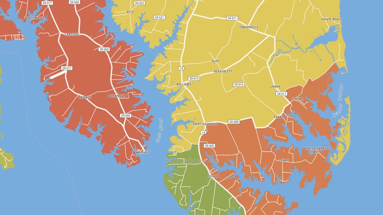 Port Haywood, VA Map of Assault Rates