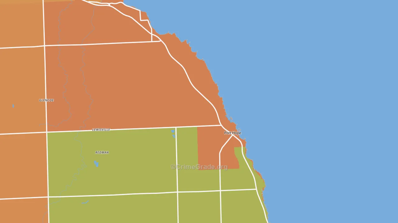 Port Hope, MI Map of Assault Rates