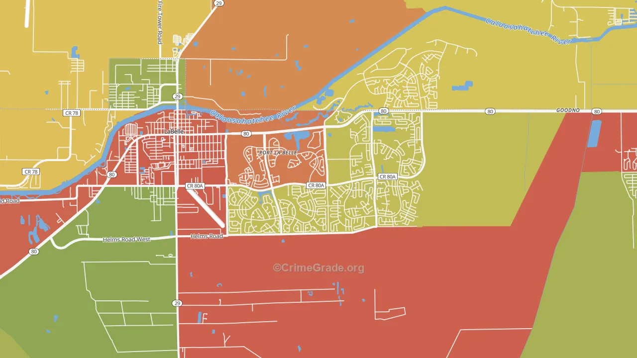 Port Labelle, FL Map of Assault Rates