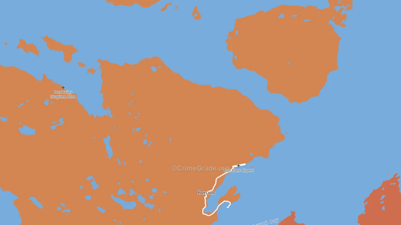Port Lions, AK Map of Assault Rates