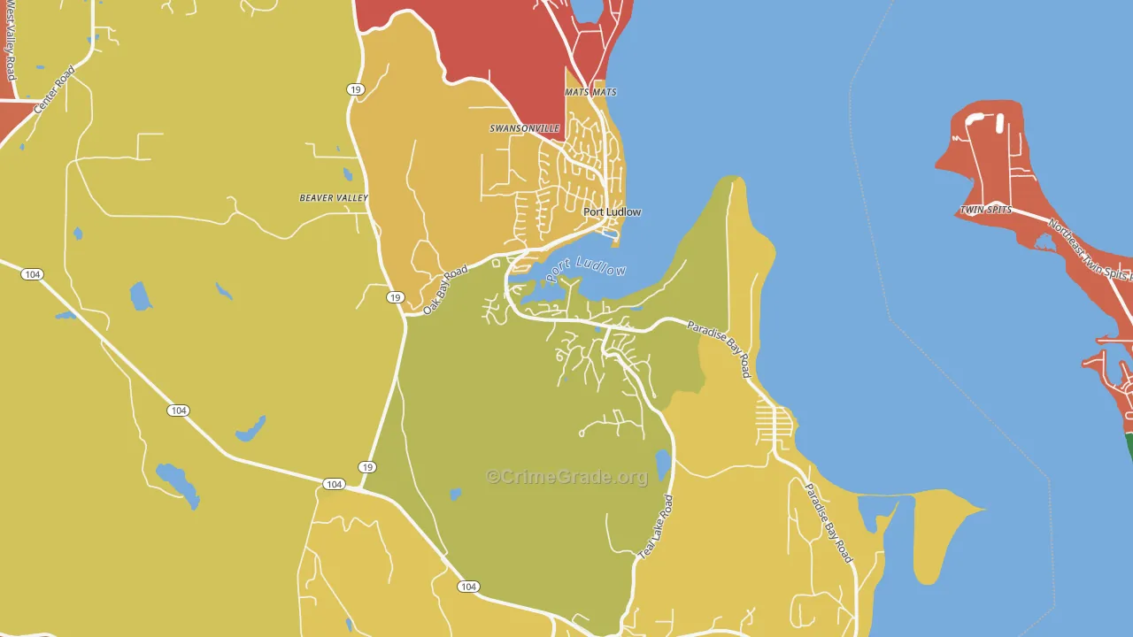 Port Ludlow, WA Map of Assault Rates