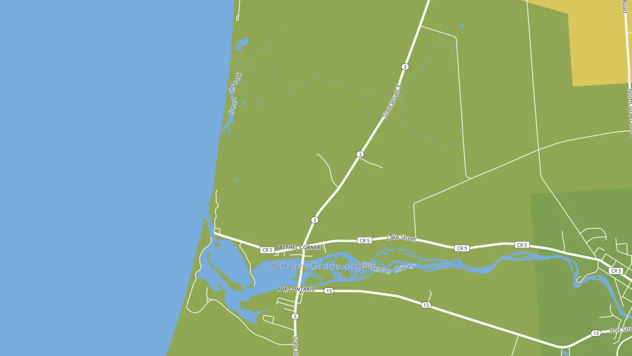 Port Ontario, NY Map of Assault Rates
