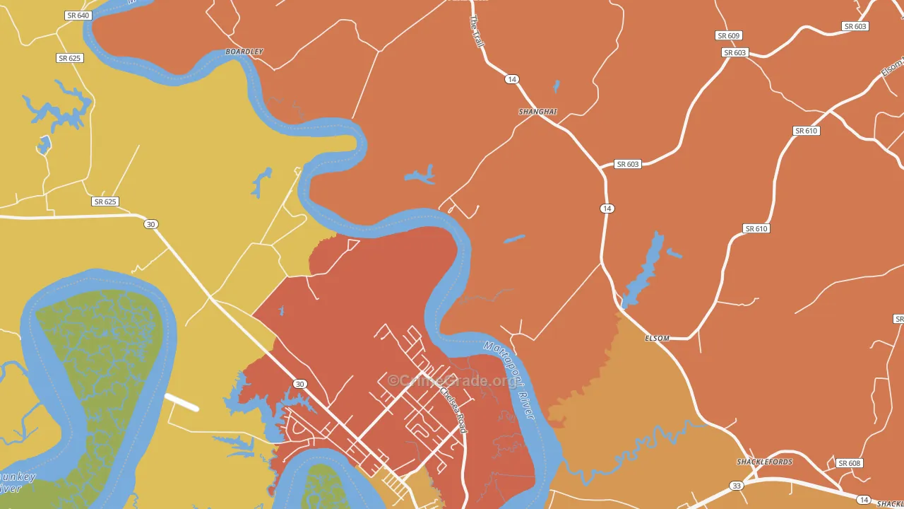 Port Richmond, VA Map of Assault Rates