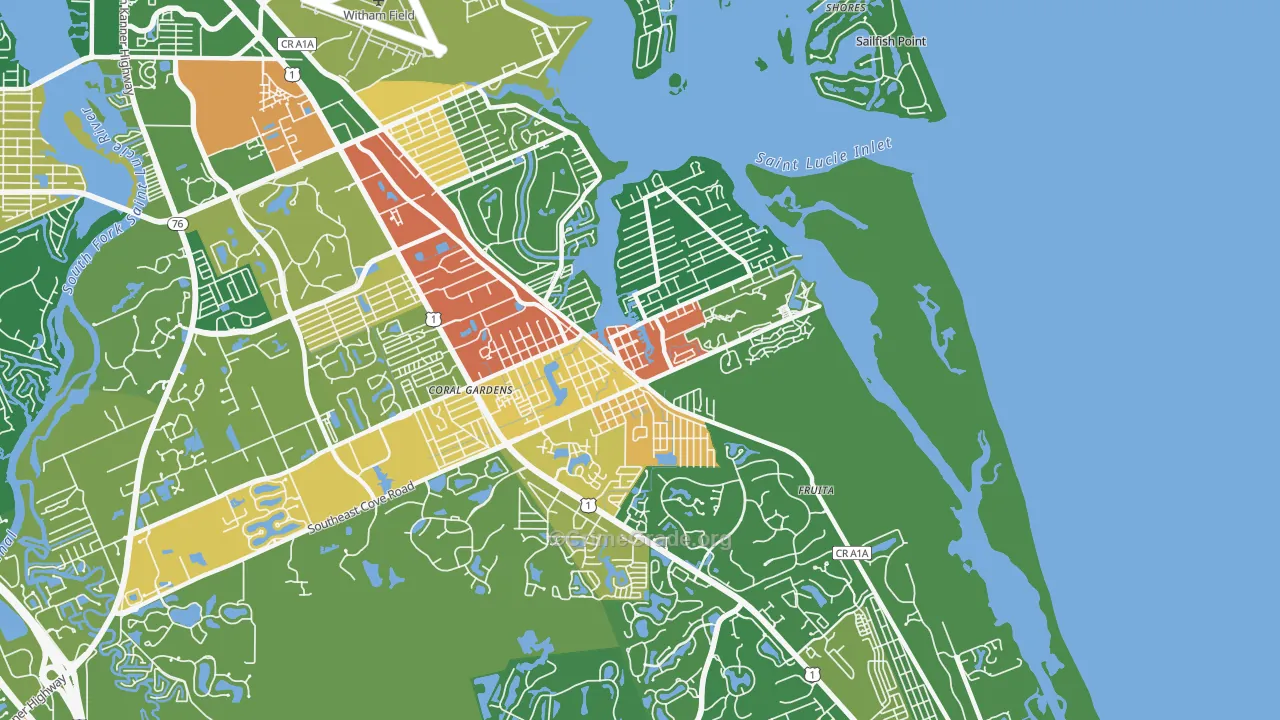 Port Salerno, FL Map of Assault Rates