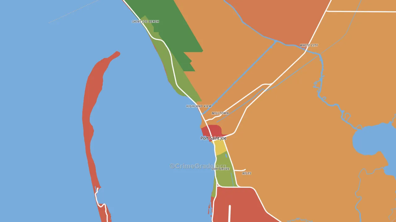 Port St. Joe, FL Map of Assault Rates