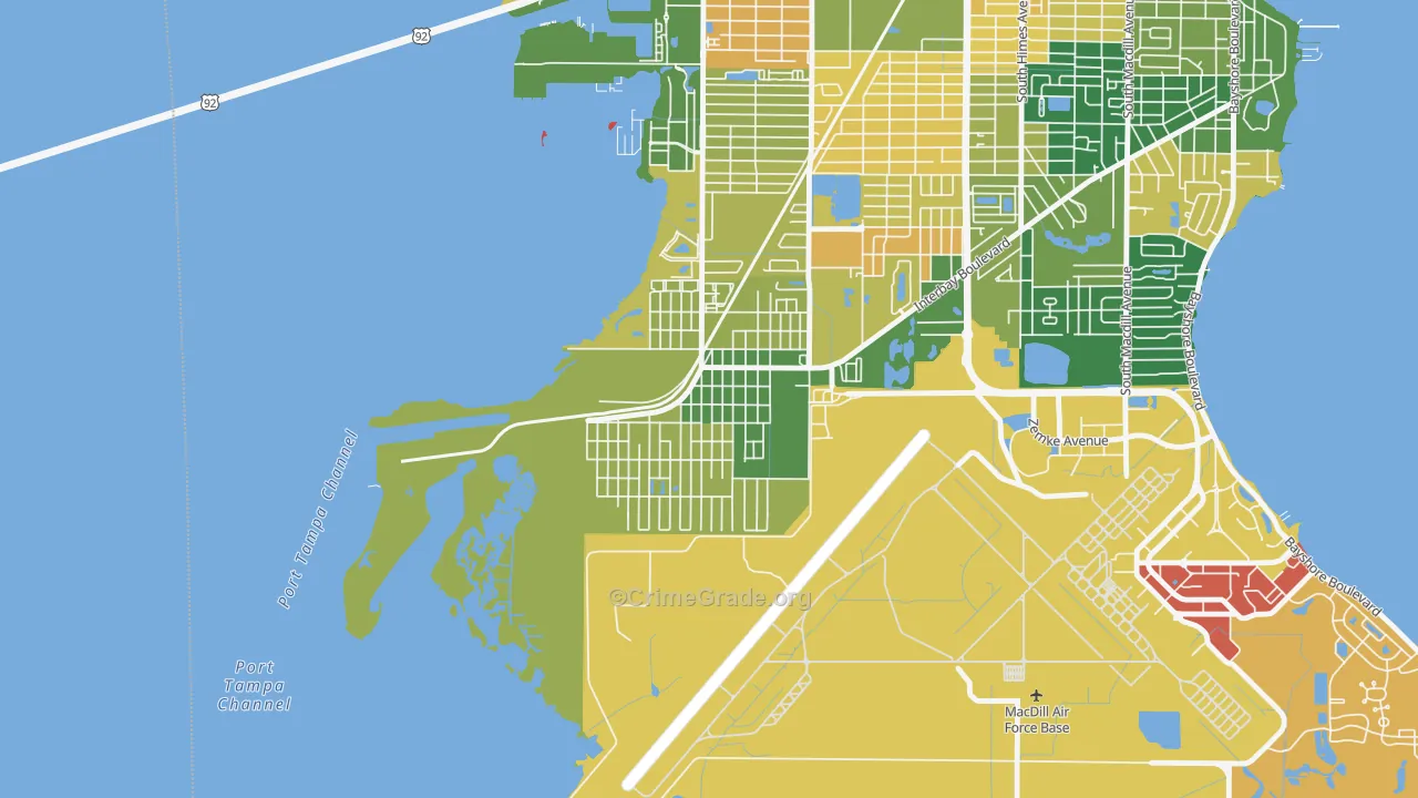 Port Tampa City, Tampa, FL Map of Assault Rates
