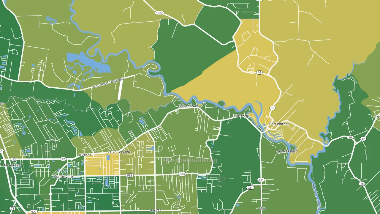 Port Vincent, LA Map of Assault Rates