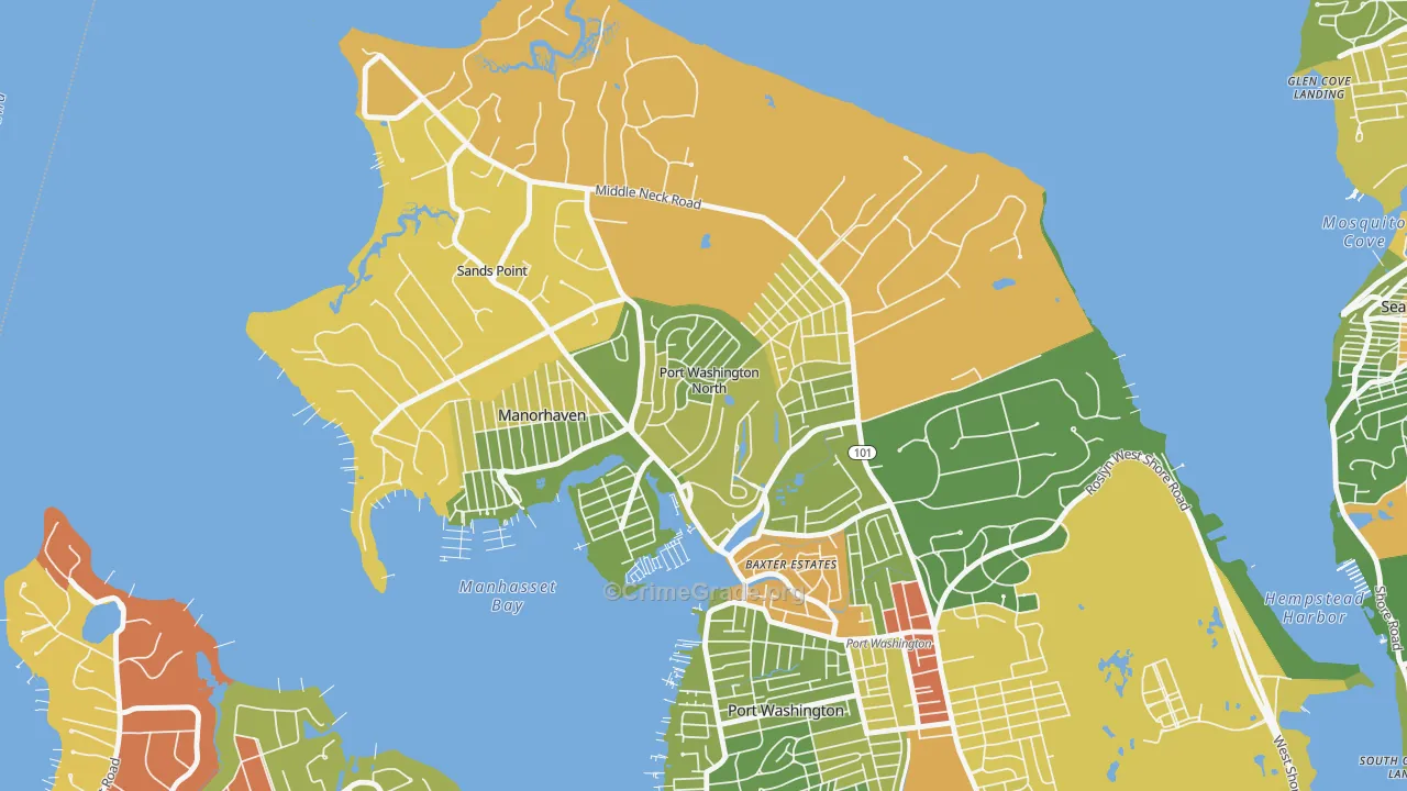 Port Washington North, NY Map of Assault Rates