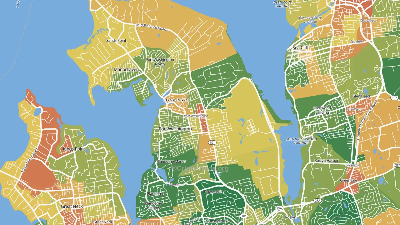 Port Washington, NY Map of Assault Rates