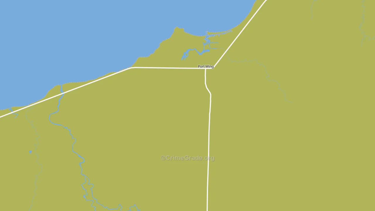 Port Wing, WI Map of Assault Rates