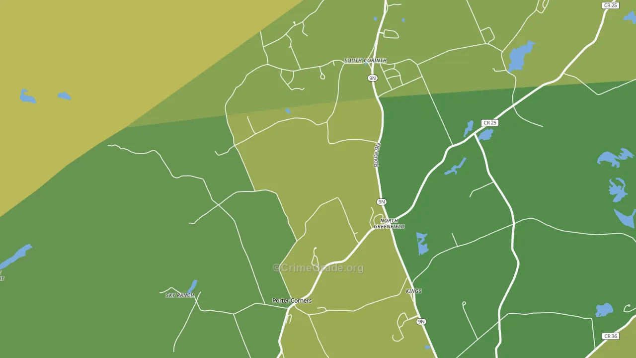 Porter Corners, NY Map of Assault Rates