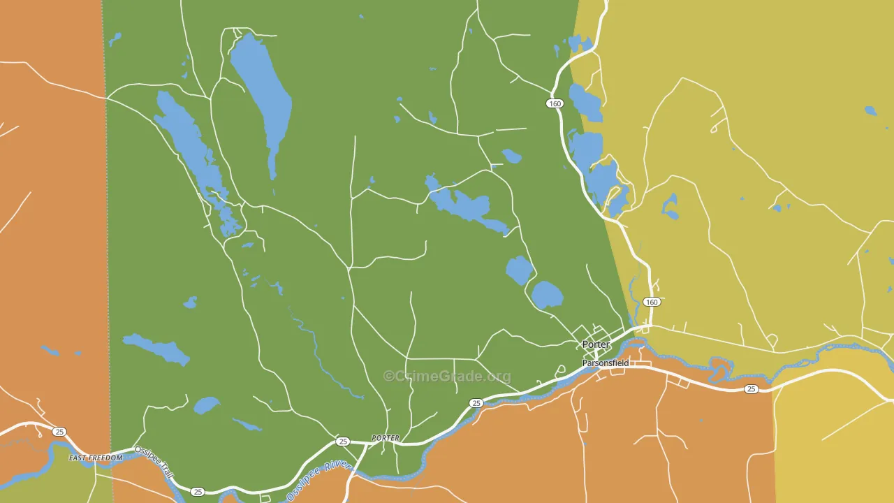 Porter, ME Map of Assault Rates