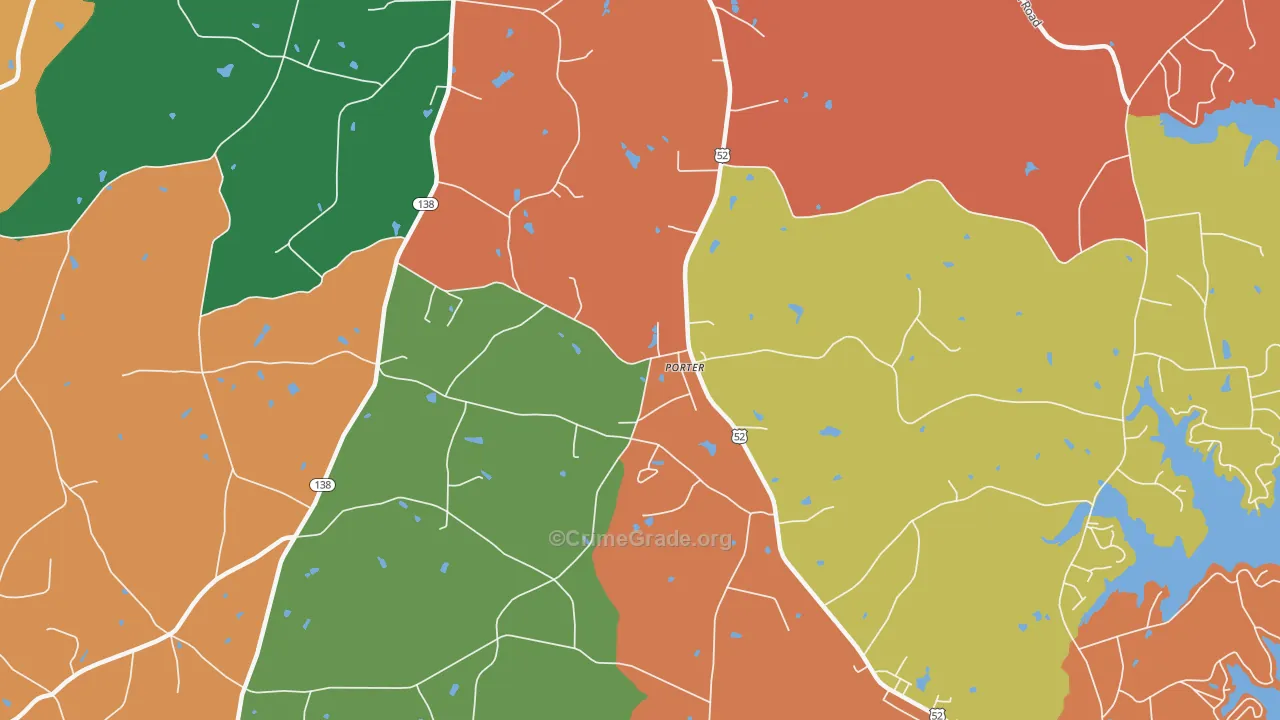 Porter, NC Map of Assault Rates