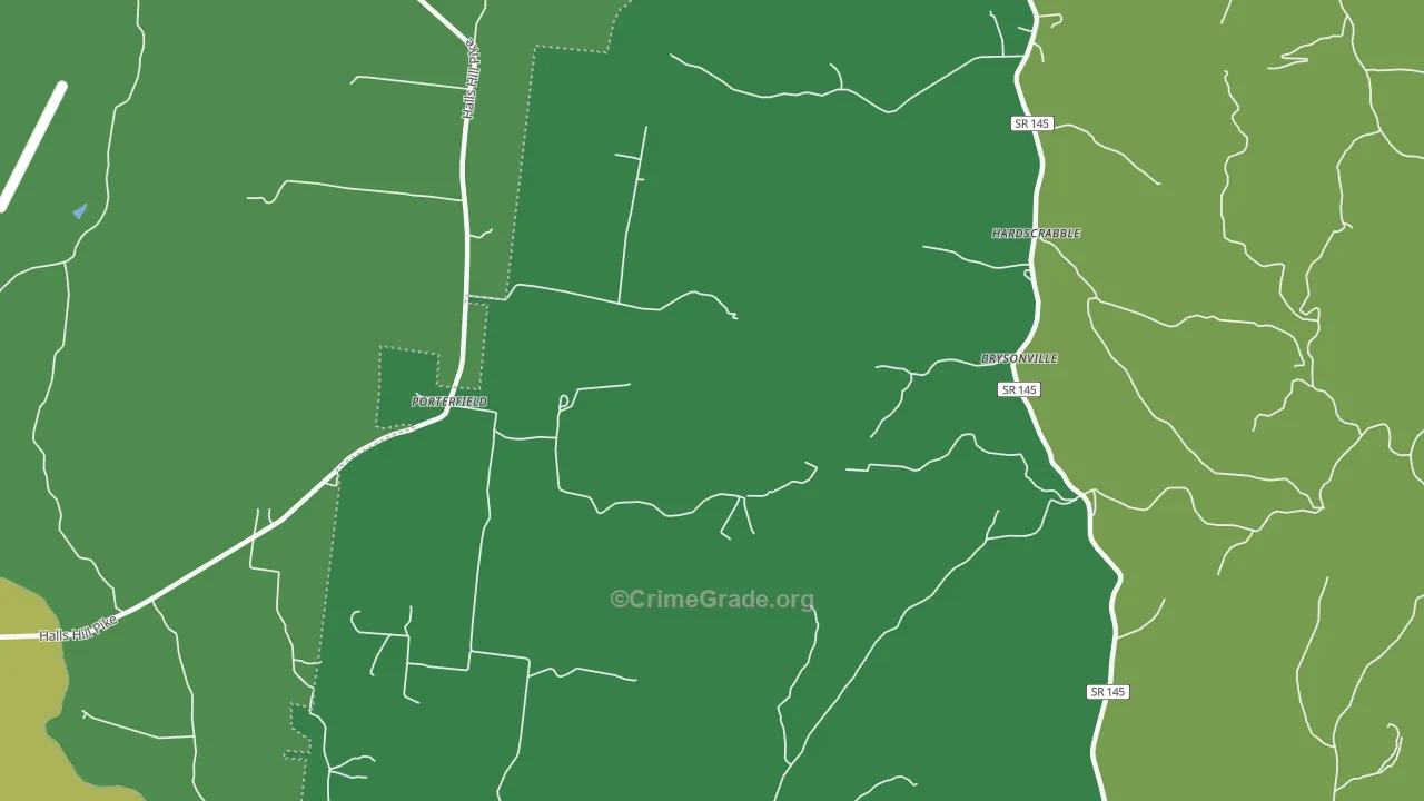 Porterfield, TN Map of Assault Rates