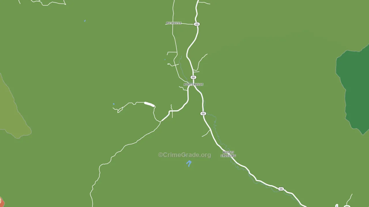 Porterville, UT Map of Assault Rates