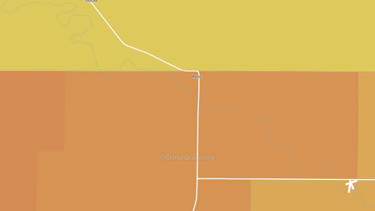 Portis, KS Map of Assault Rates