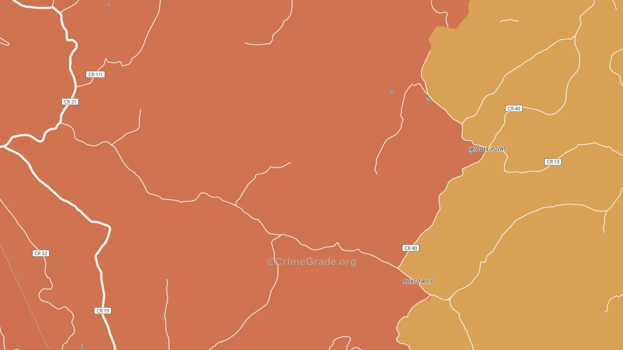 Porto Rico, WV Map of Assault Rates