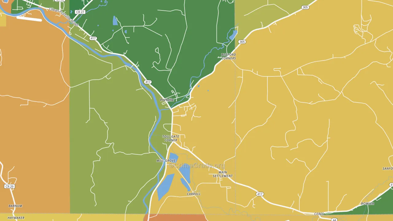 Portville, NY Map of Assault Rates