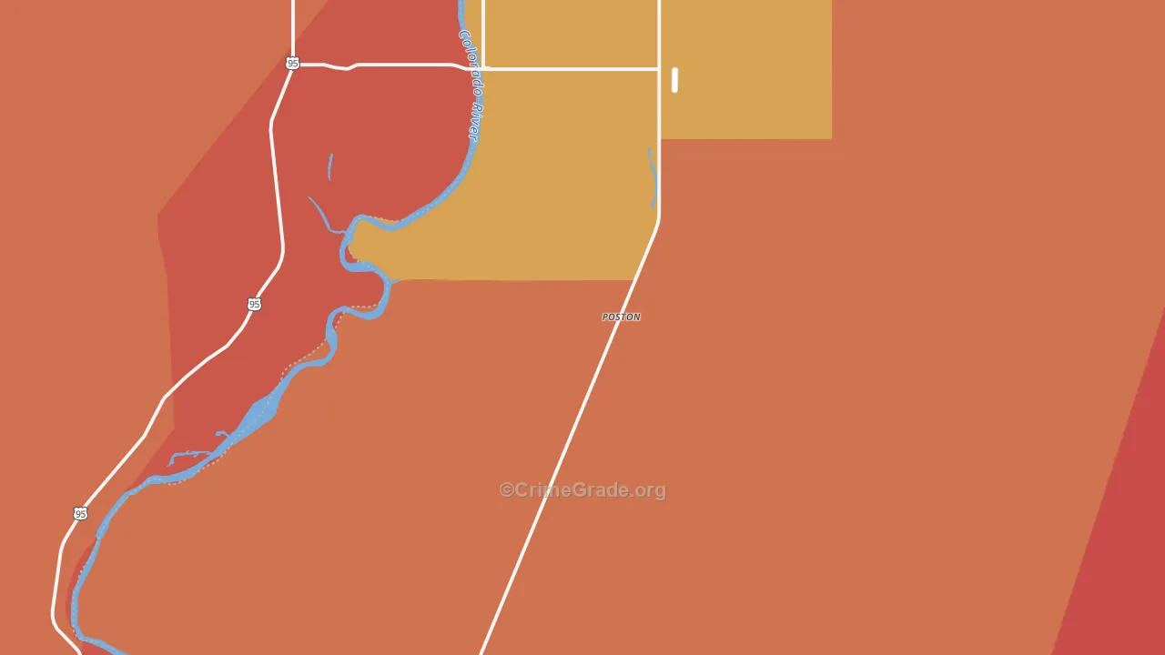Poston, AZ Map of Assault Rates