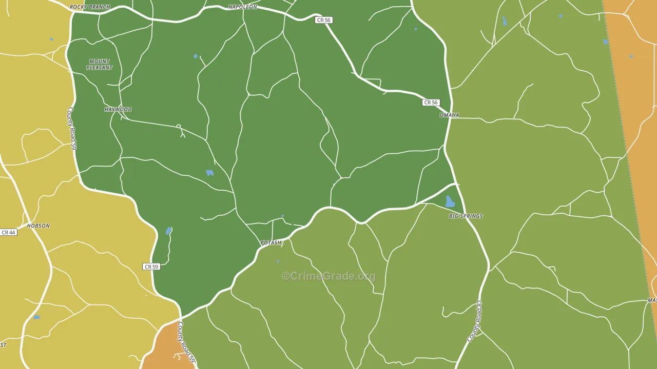 Potash, AL Map of Assault Rates