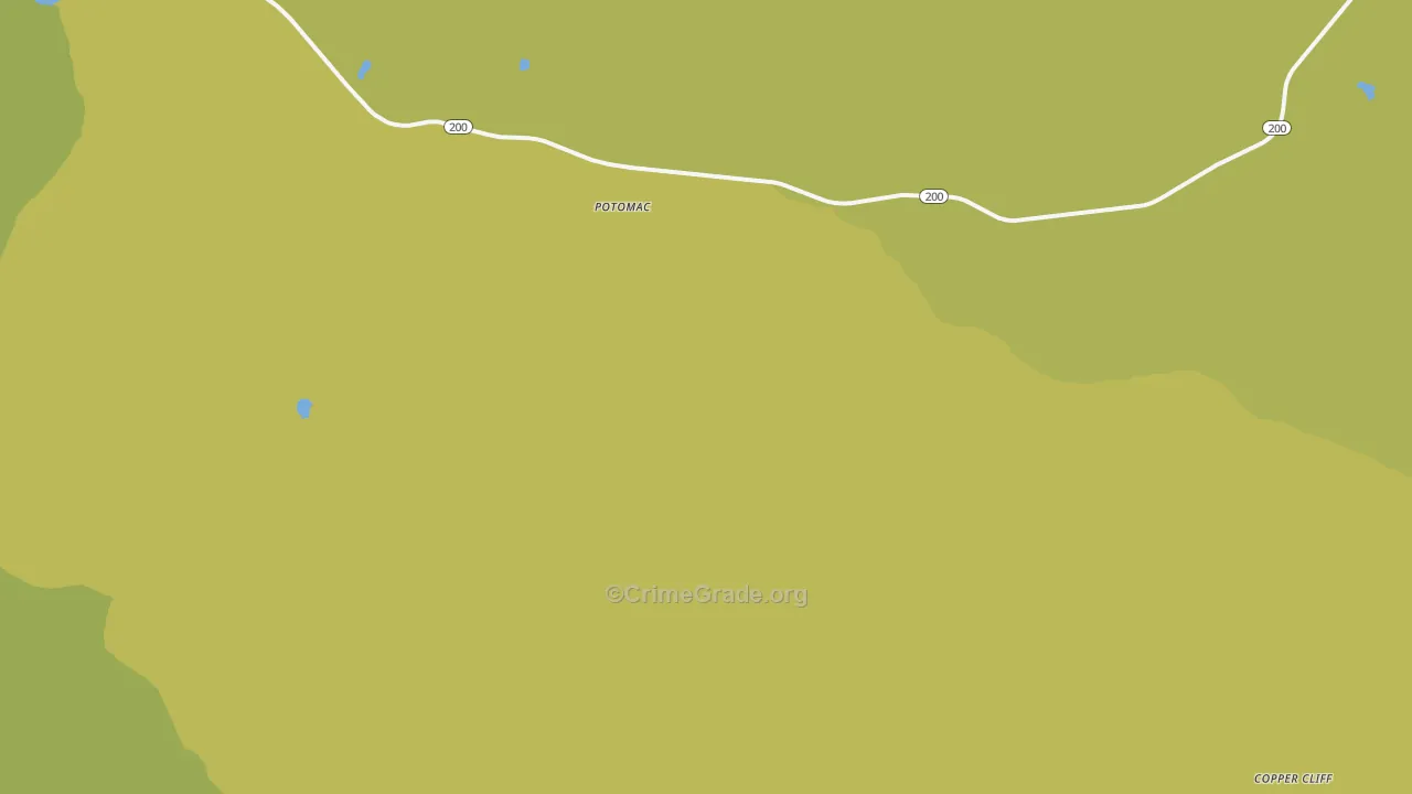 Potomac, MT Map of Assault Rates