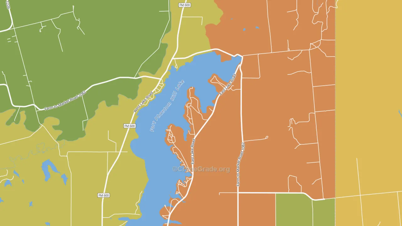 Potosi, TX Map of Assault Rates