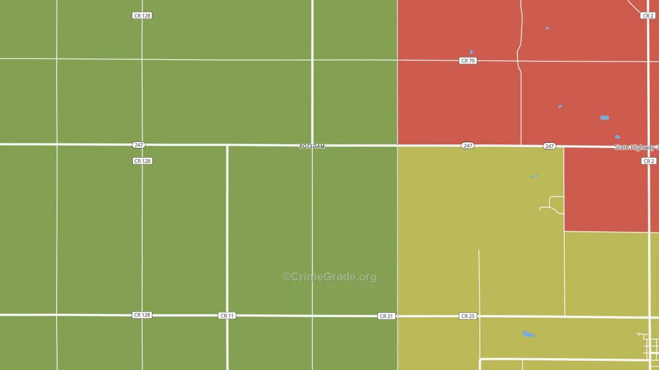 Potsdam, MN Map of Assault Rates