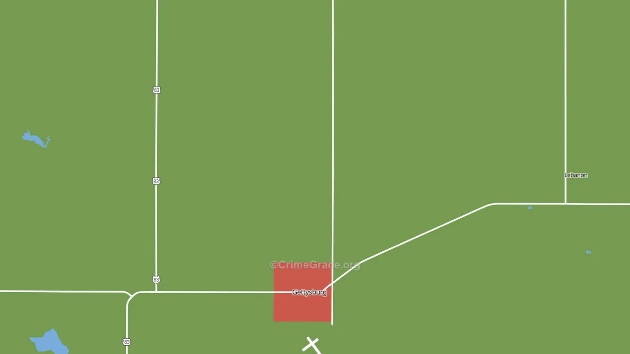 Potter County, SD Map of Assault Rates