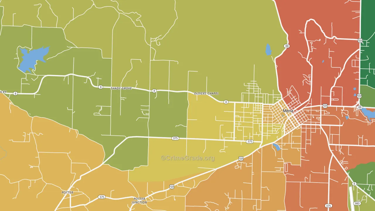 Potter Junction, AR Map of Assault Rates