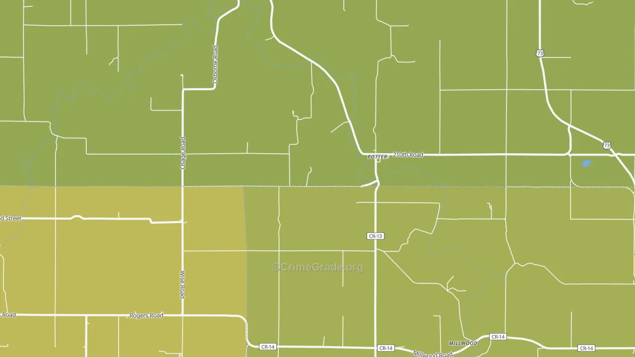 Potter, KS Map of Assault Rates