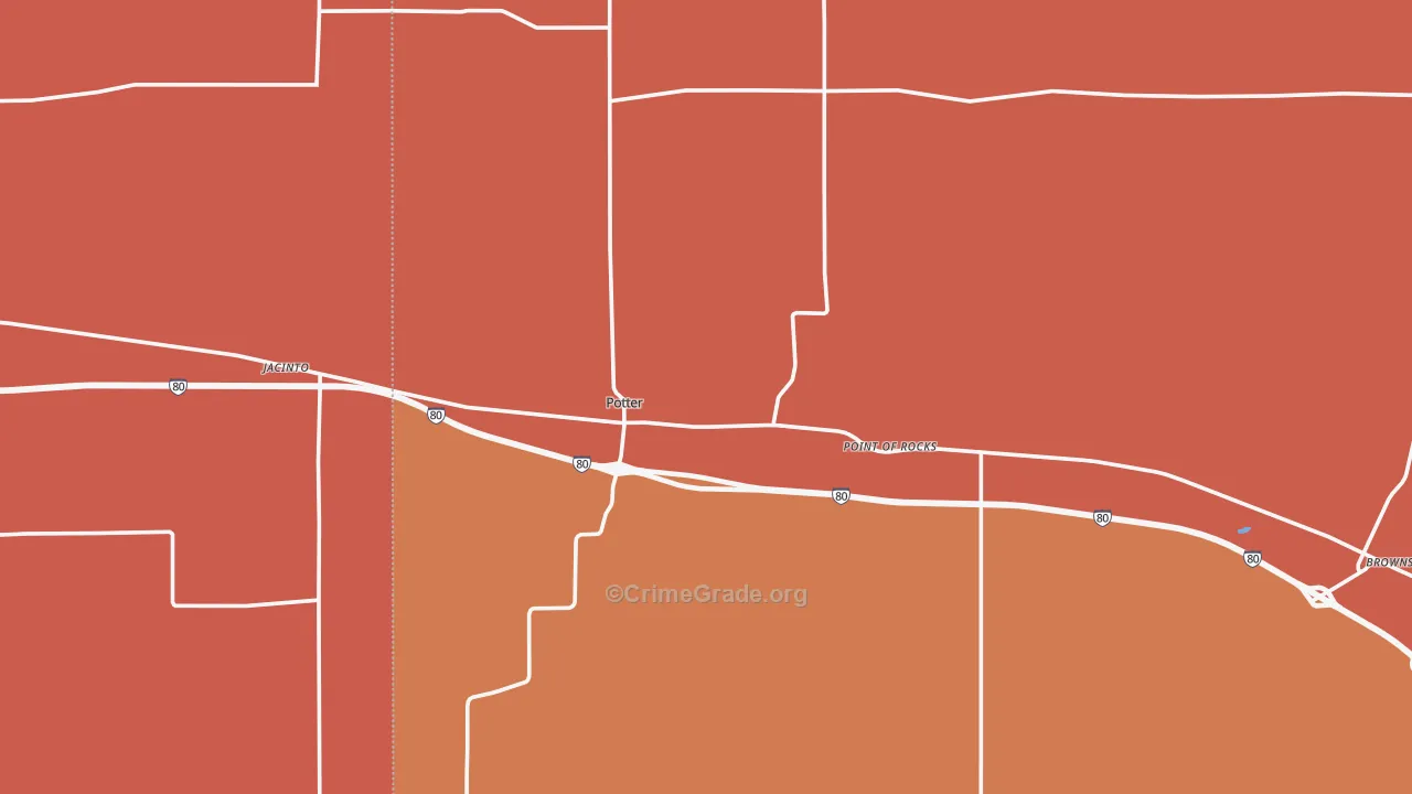 Potter, NE Map of Assault Rates