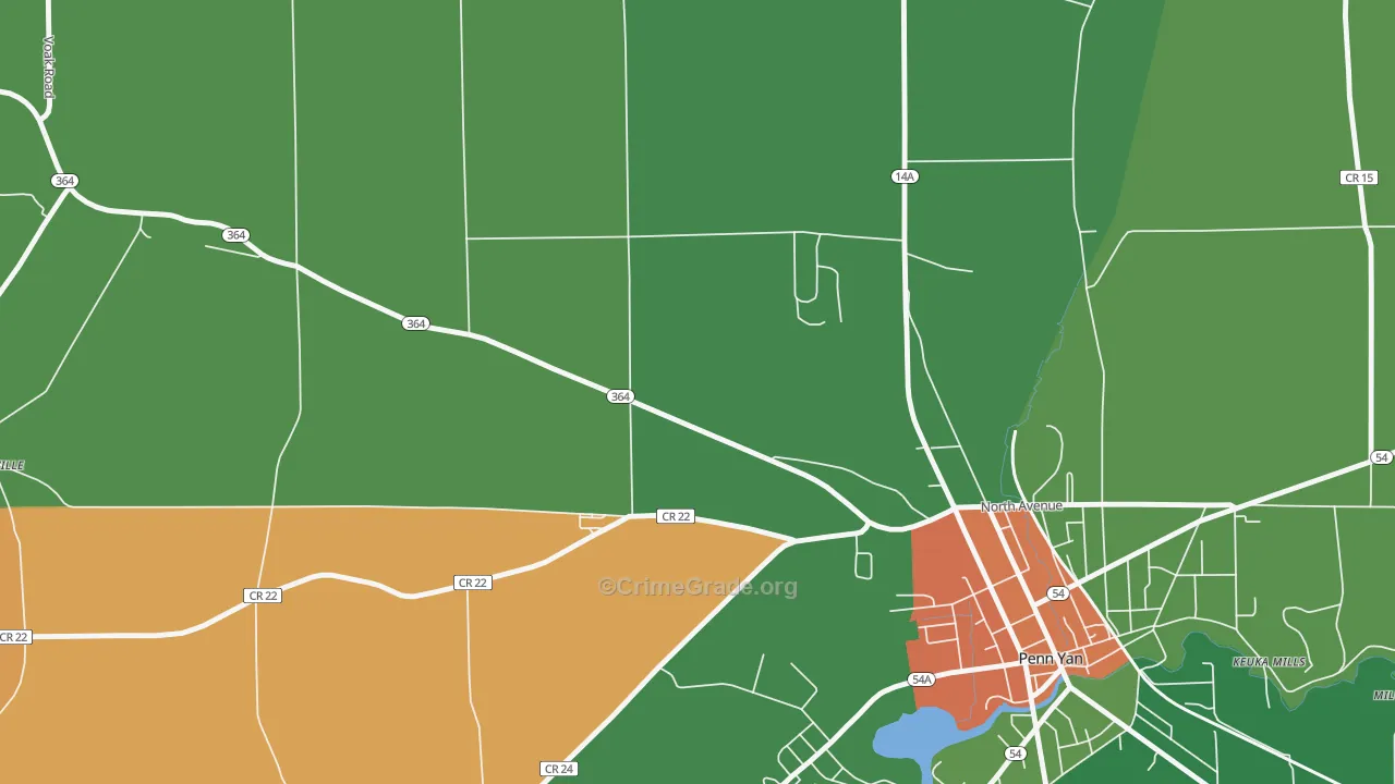 Potter, NY Map of Assault Rates