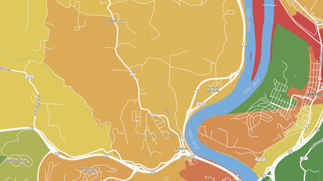 Pottery Addition, OH Map of Assault Rates