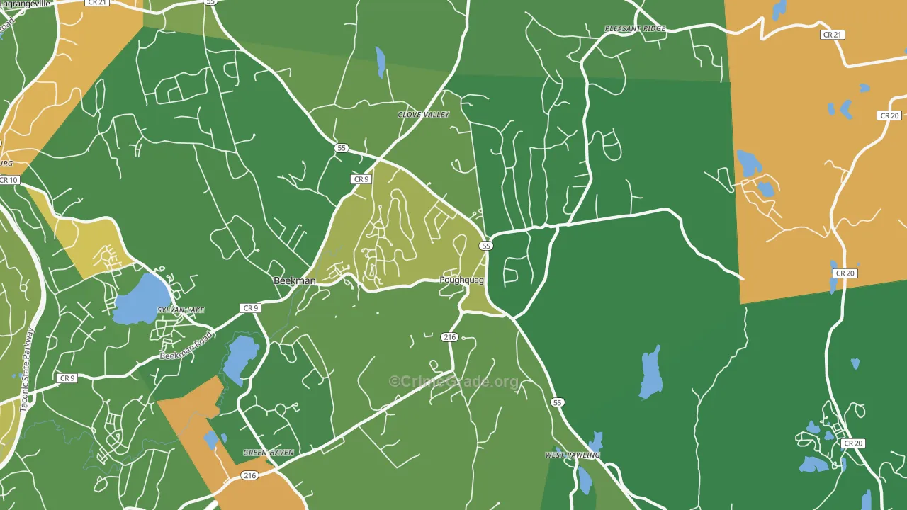 Poughquag, NY Map of Assault Rates