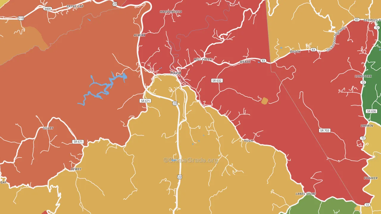Pound, VA Map of Assault Rates