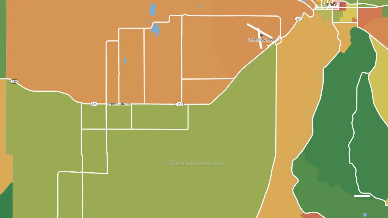 Powell Butte, OR Map of Assault Rates