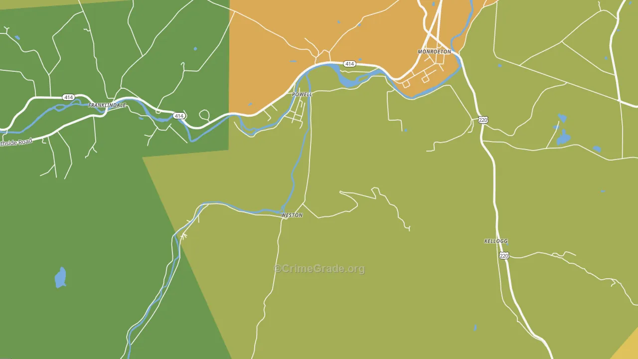 Powell, PA Map of Assault Rates