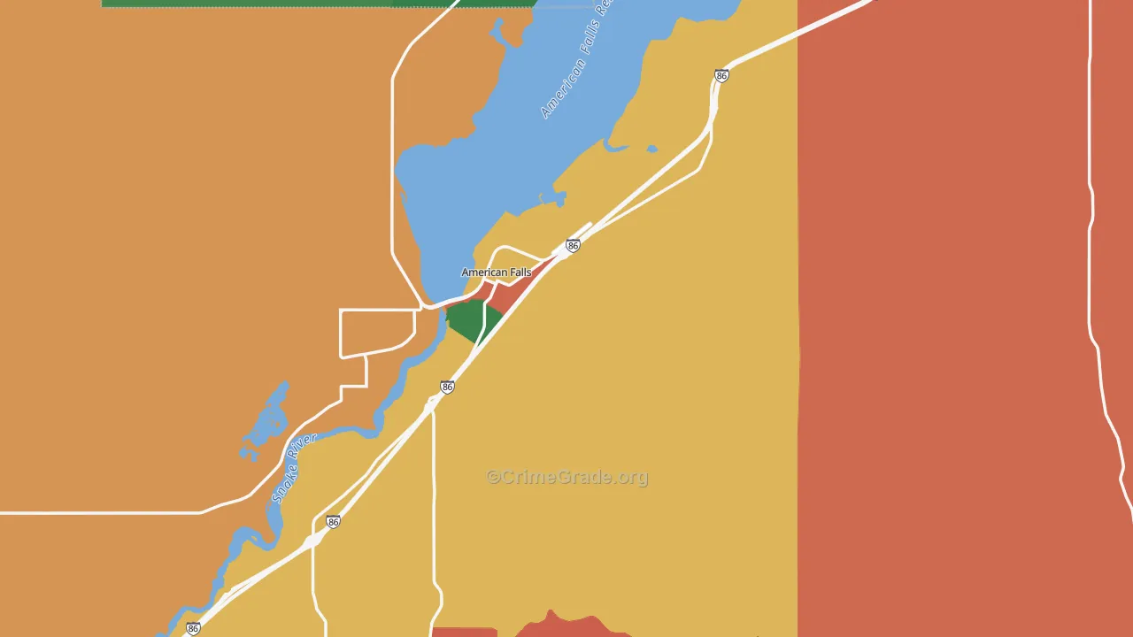 Power County, ID Map of Assault Rates