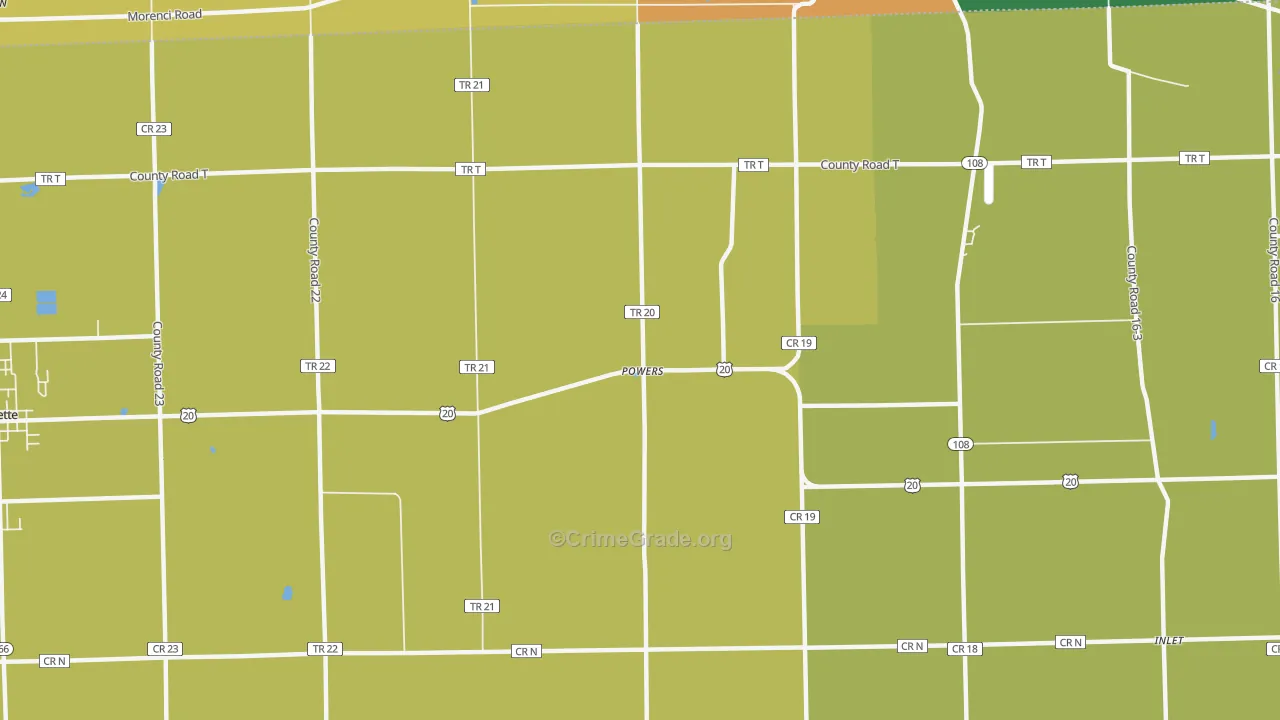 Powers, OH Map of Assault Rates