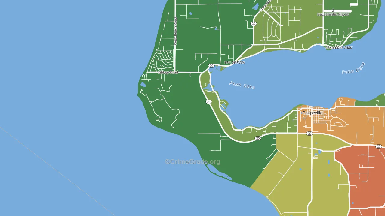 Prairie Center, WA Map of Assault Rates