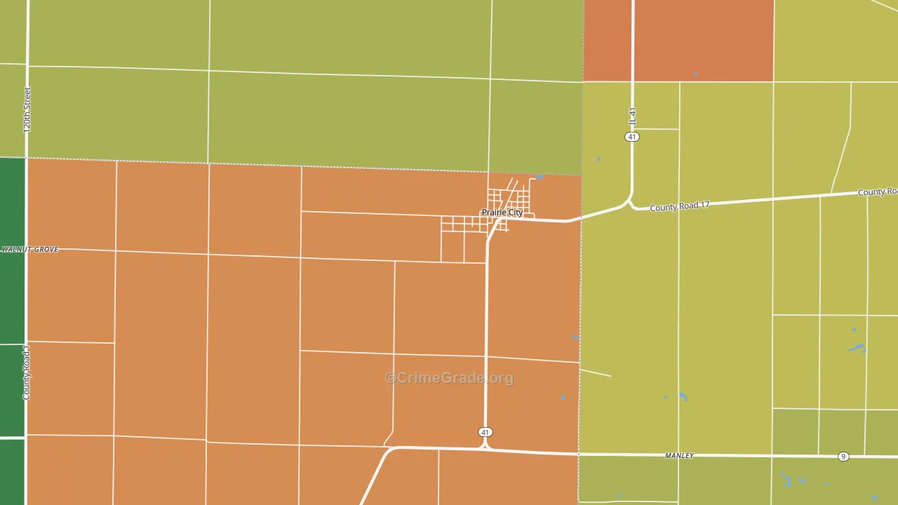 Prairie City, IL Map of Assault Rates