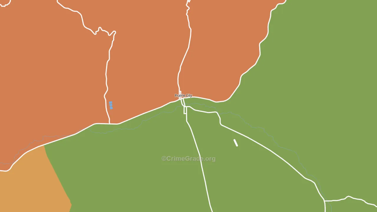 Prairie City, OR Map of Assault Rates